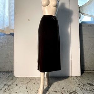 Dark Green Velvet Skirt